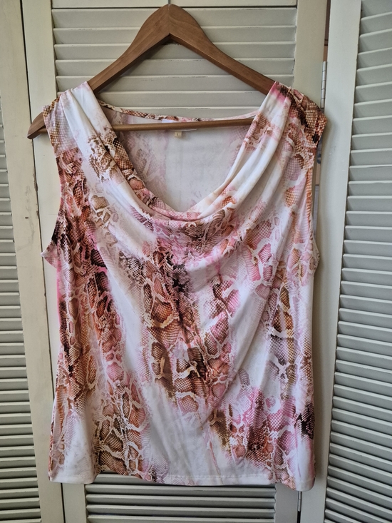 Calvin Klein Tops - Calvin Klein Draped Neck Sleeveless Top Size Large